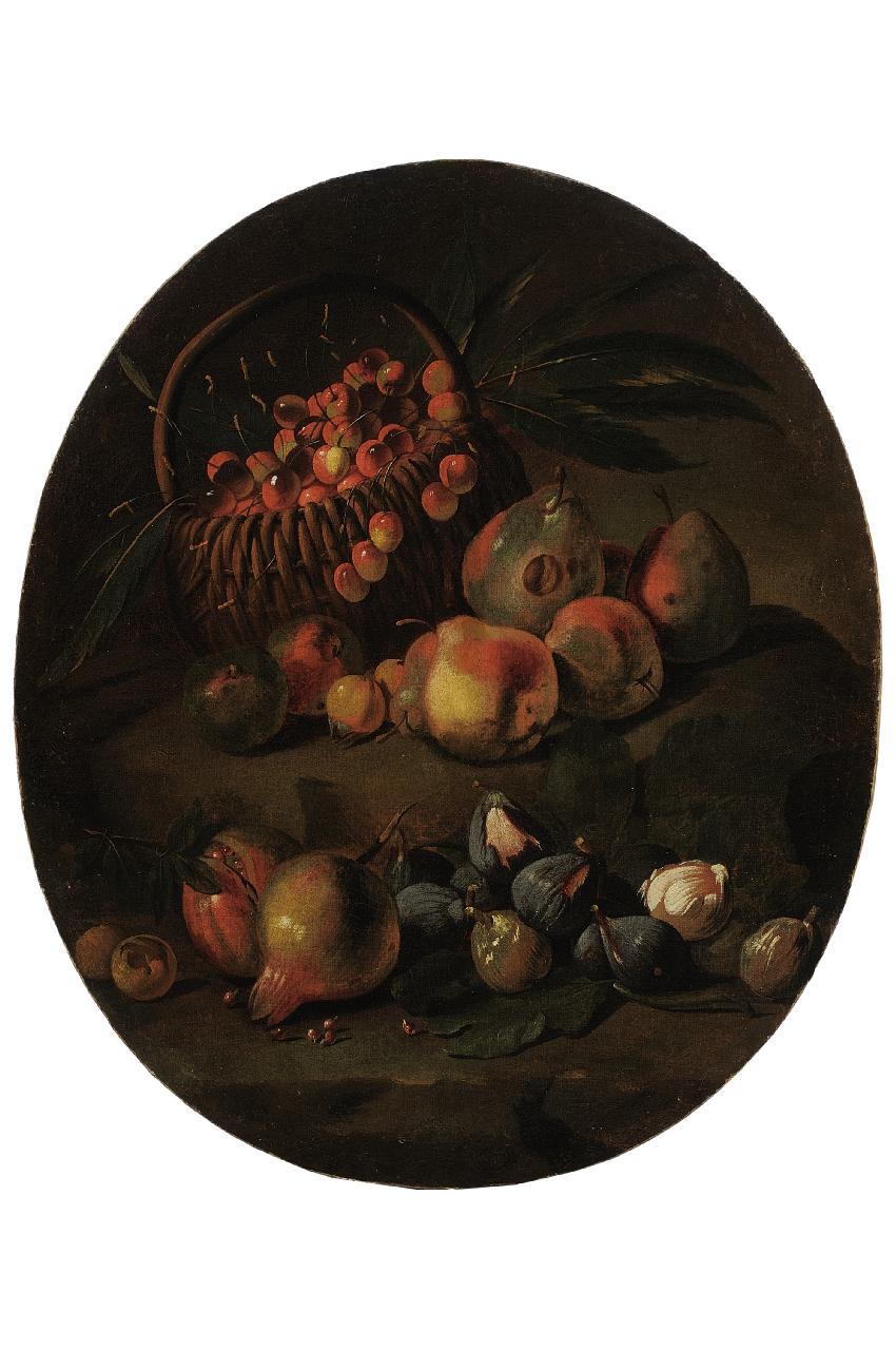 natura morta con frutta (dipinto) di Pseudo Fardella (seconda metà sec. XVII)