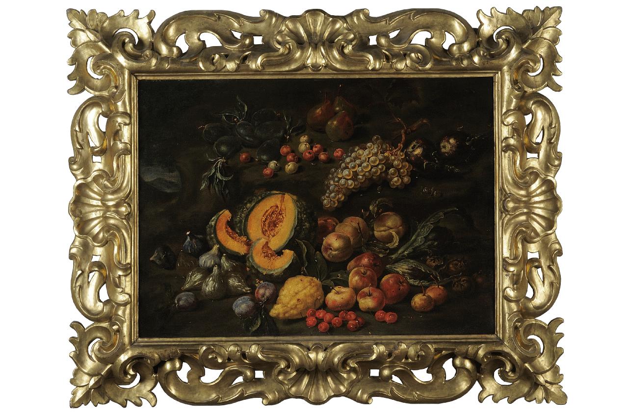 natura morta con frutta (dipinto) - scuola fiorentina (?) (sec. XVII)