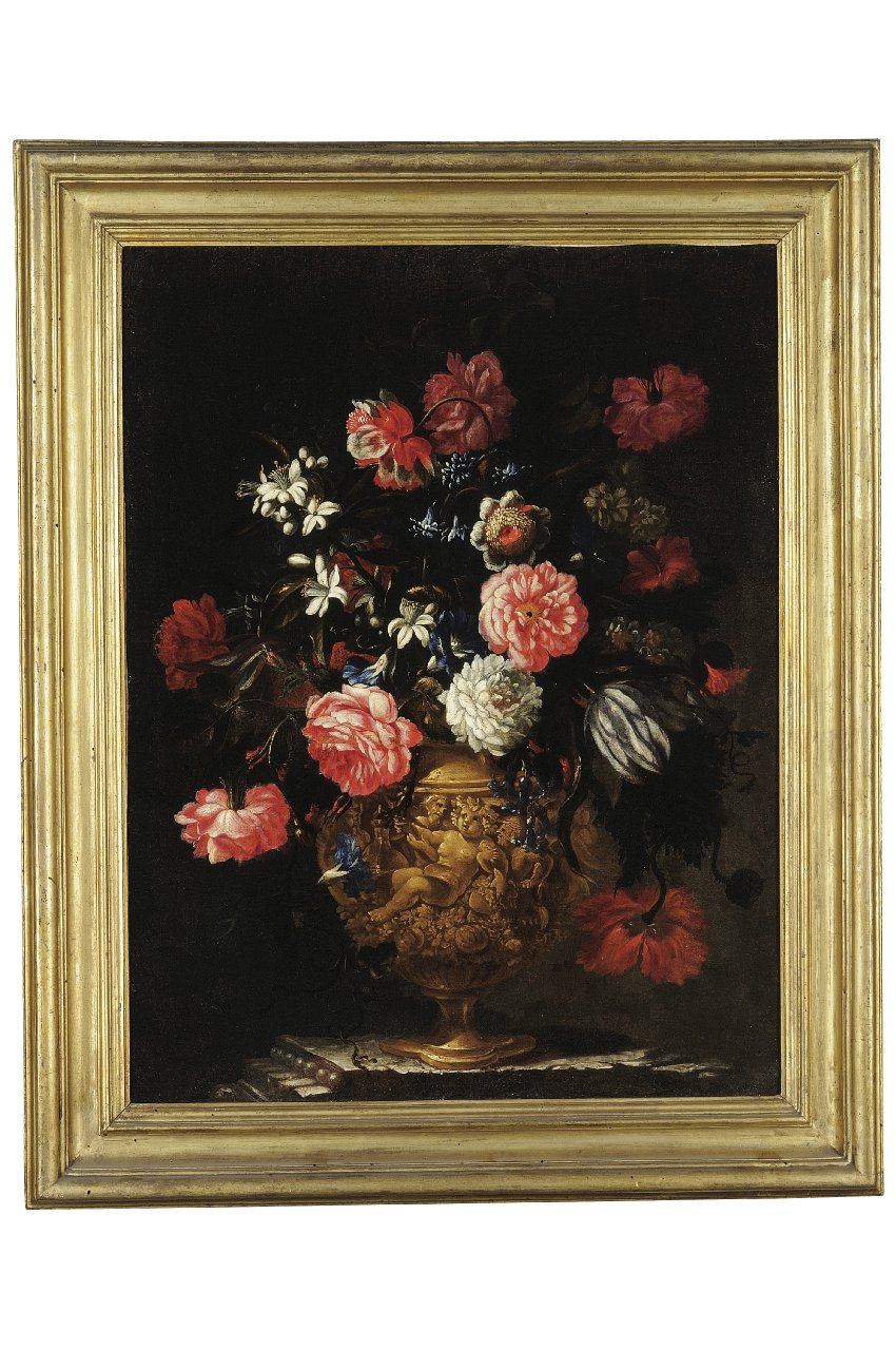 vaso con fiori (dipinto) - scuola fiorentina (sec. XVII)