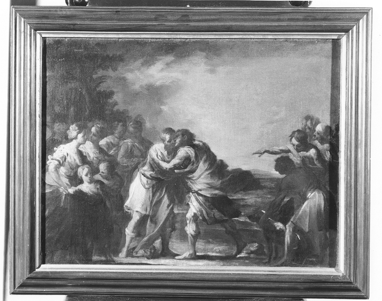 ritorno del figliol prodigo (dipinto) di Piattoli Giuseppe (fine sec. XVIII)