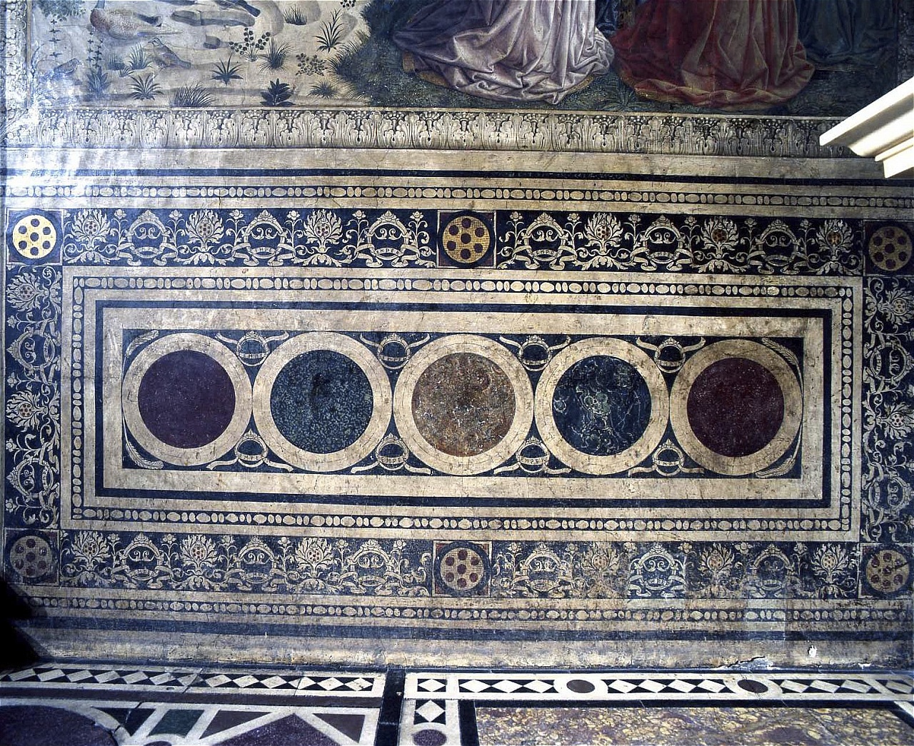 motivo decorativo (dipinto murale) di Gozzoli Benozzo (sec. XV)