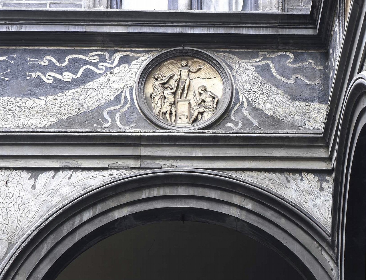 Dedalo e Icaro (rilievo) di Bardi Donato detto Donatello (bottega) (sec. XV)