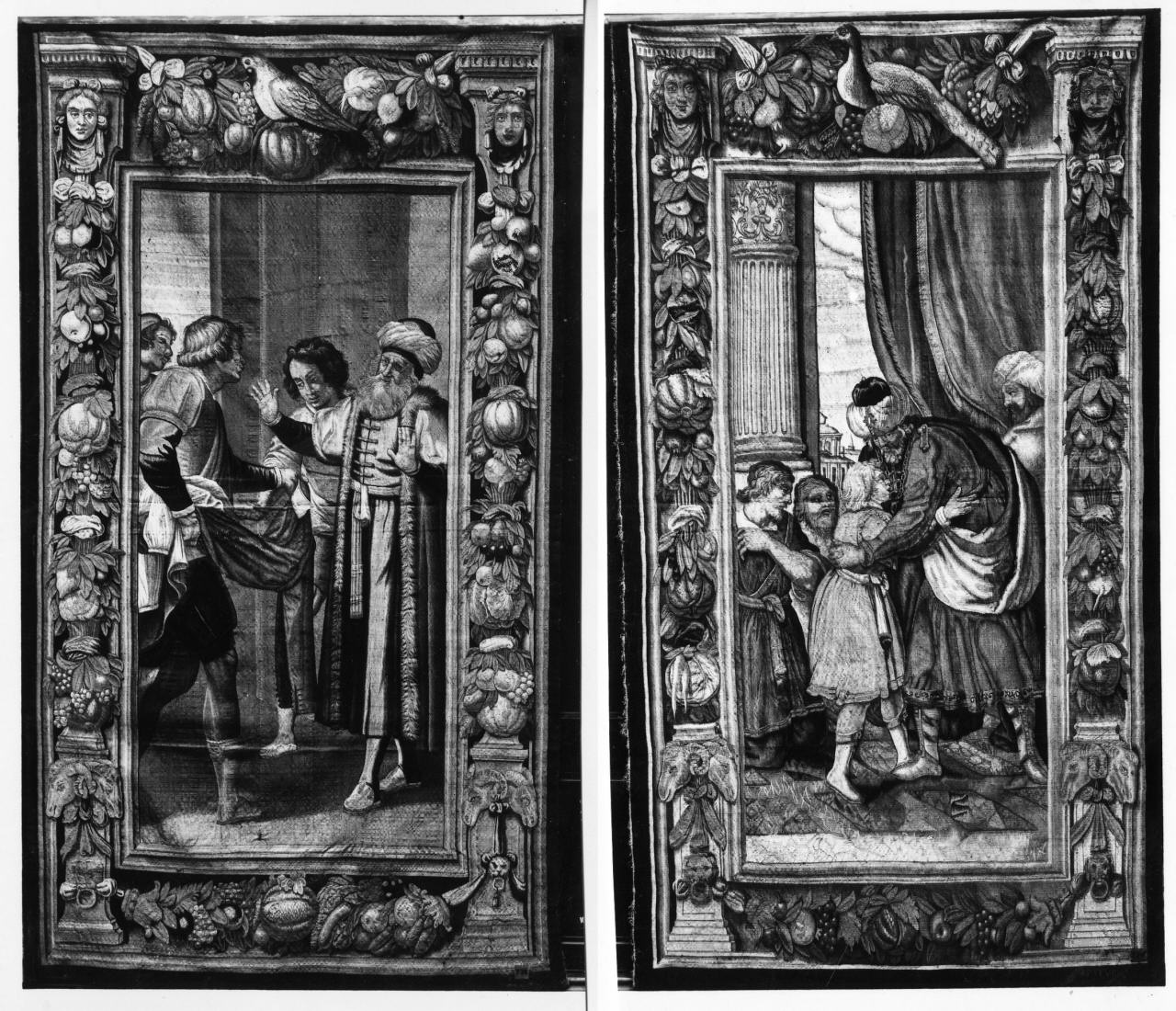 incontro di Giuseppe con Beniamino (arazzo) di Fevere Pietro (attribuito) (prima metà sec. XVII)