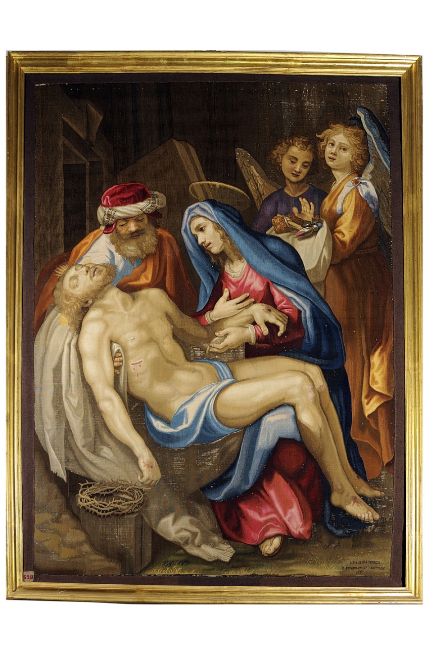 Cristo deposto dalla croce (arazzo) di Fevere Pietro (attribuito) (sec. XVII)
