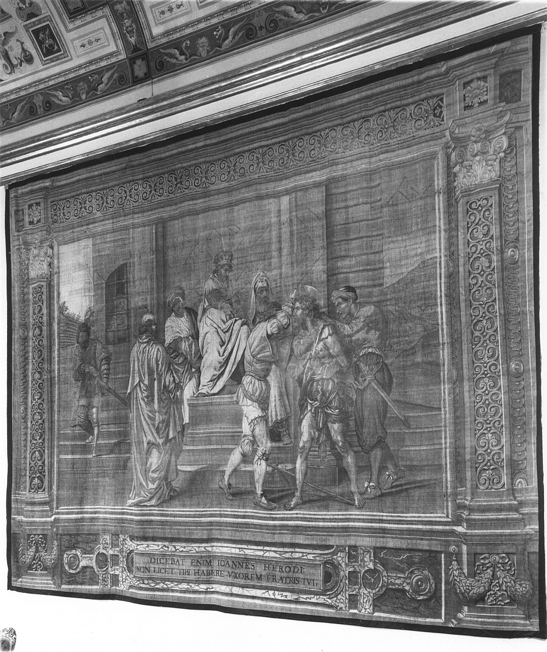 arresto di San Giovanni Battista (arazzo) di Melissi Agostino, Hasselt Bernardino van, Pollastri Giovanni (sec. XVII)