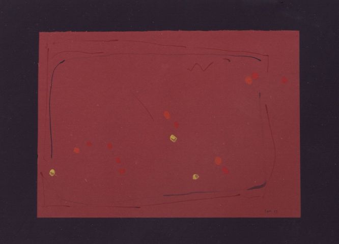 Punti nello Spazio, composizione informale (dipinto, opera isolata) di Pace Achille (attribuito) (terzo quarto XX)