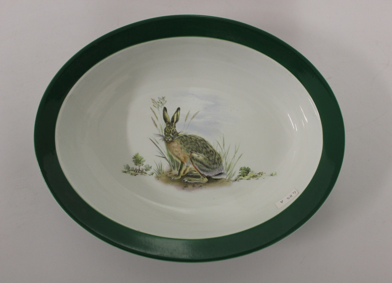 vassoio ovale, opera isolata - ambito friulano (secondo quarto sec. XX)