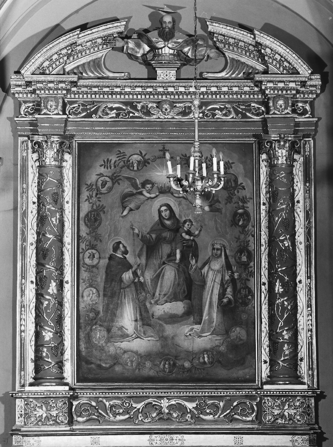 Dio Padre, cherubini (ancona, elemento d'insieme) - manifattura della Valcamonica (prima metà sec. XVII)