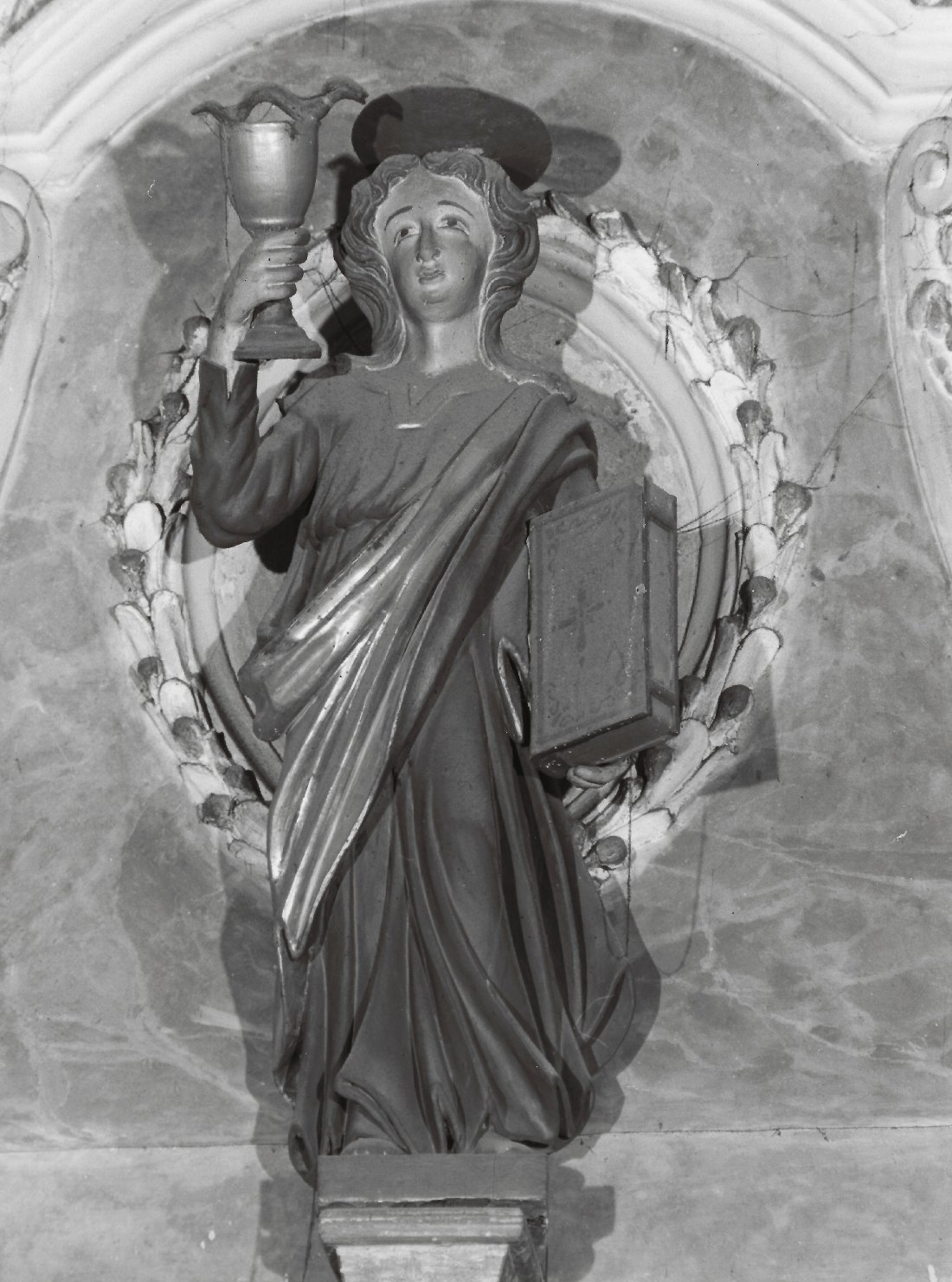 S. Giovanni Evangelista (statuetta) - manifattura della Valcamonica (metà sec. XVII)