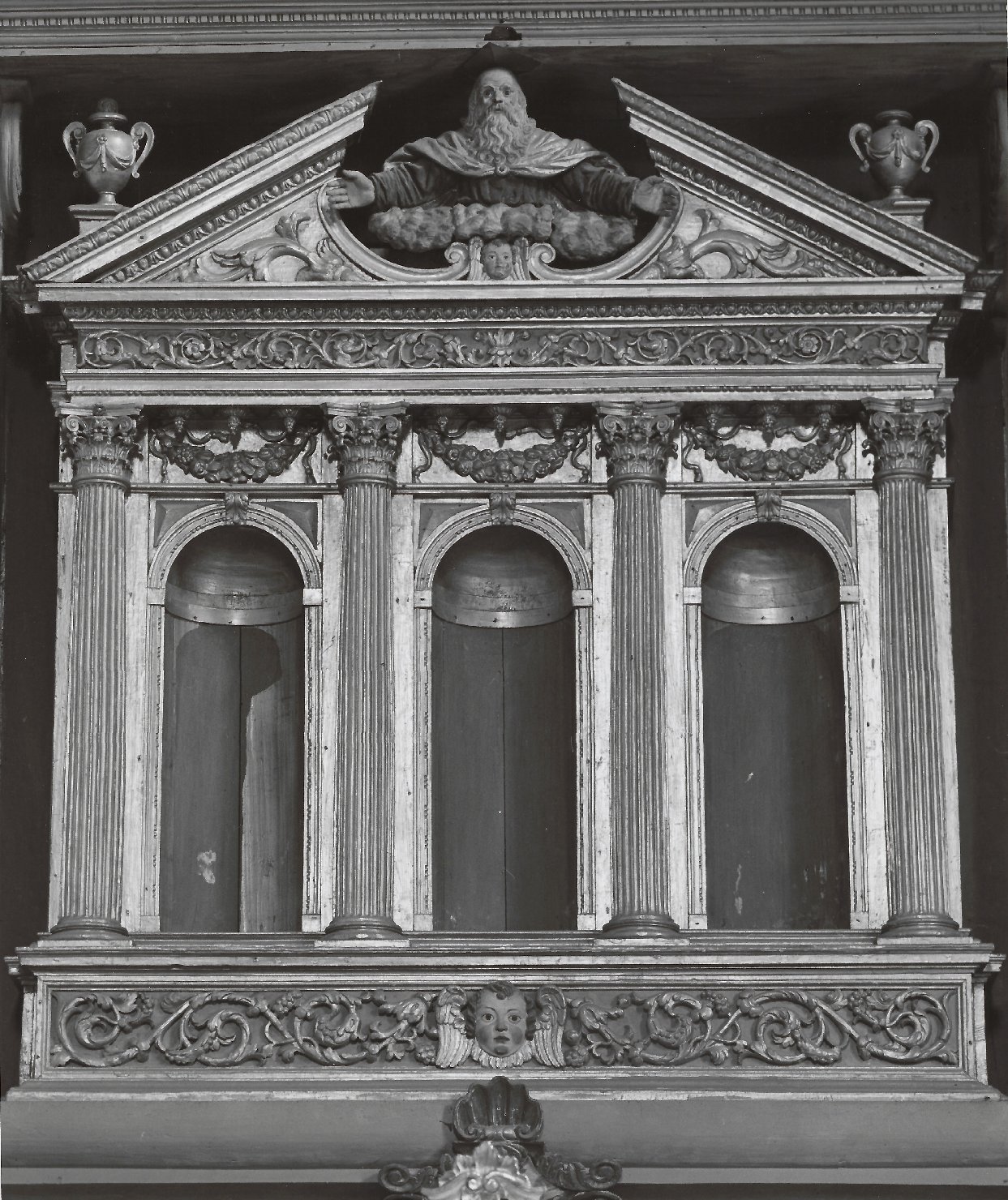 Dio Padre, cherubini (ancona) - ambito veneto (ultimo quarto sec. XVI)