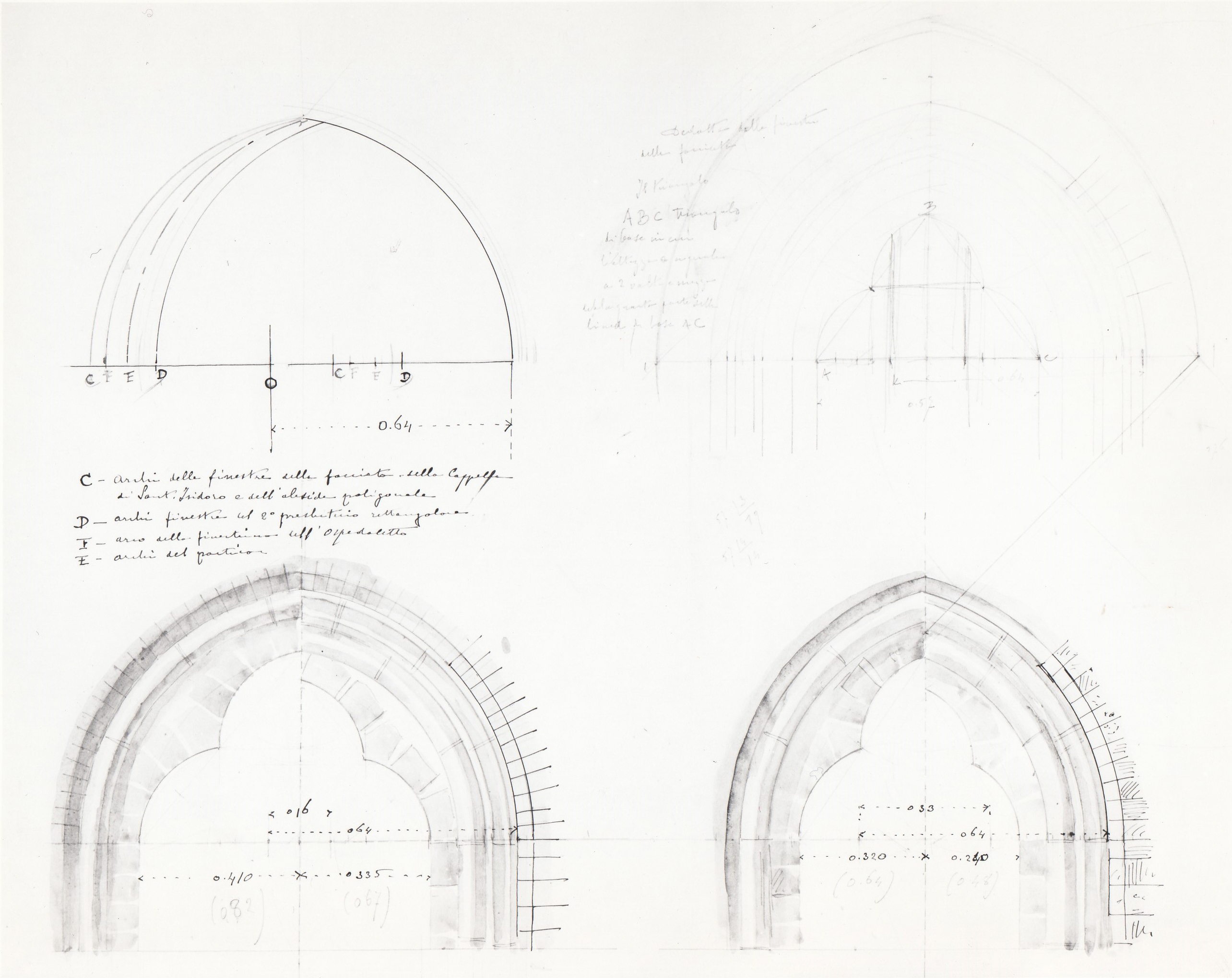 Abbazia di S. Antonio di Ranverso a Buttigliera Alta (TO)/ chiesa e ospedaletto (disegno architettonico) - ambito piemontese 