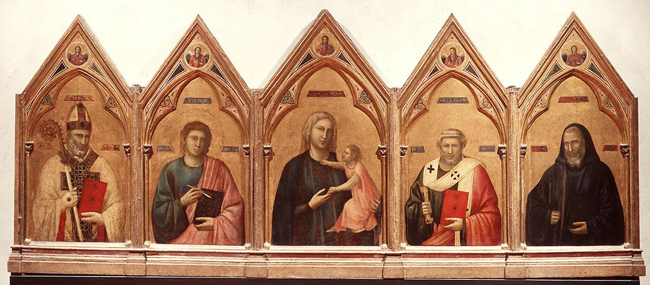 Madonna con Bambino, Santi (polittico) di Giotto (sec. XIV)