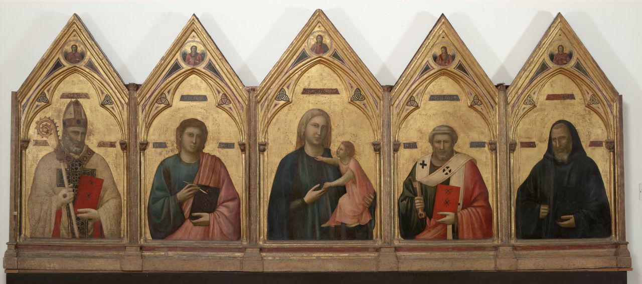 Madonna con Bambino (scomparto di polittico) di Giotto (sec. XIV)