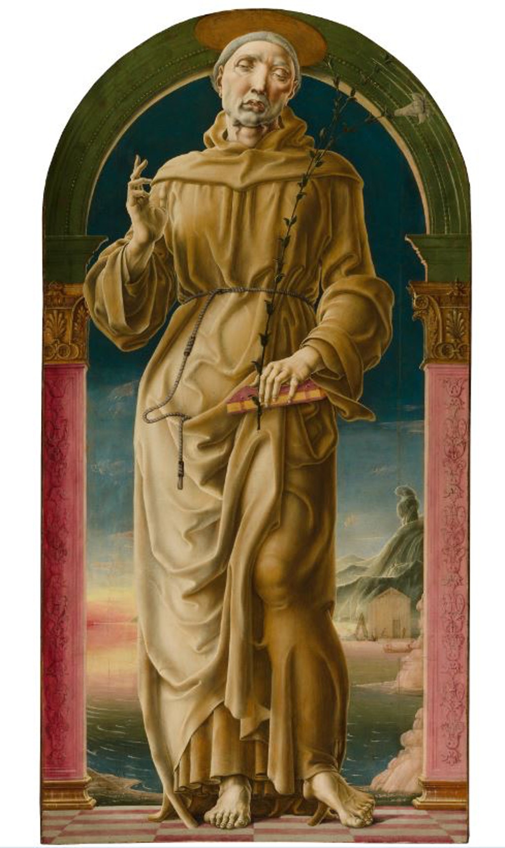 Sant'Antonio da Padova, Sant'Antonio da Padova (dipinto - olio su tavola, opera isolata) di Tura Cosmè (attribuito) - ambito ferrarese (ultimo quarto XV)