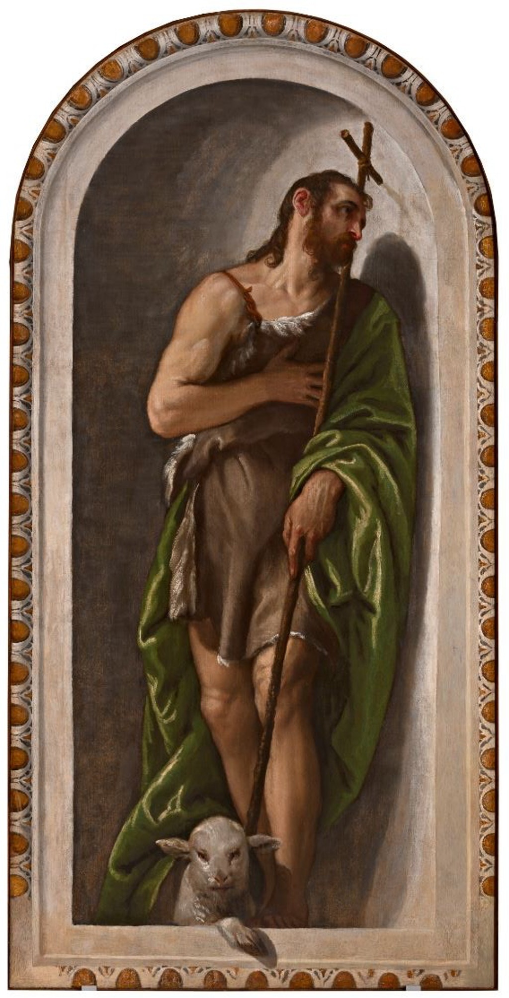 San Giovanni Battista, San Giovanni Battista (dipinto - ciclo decorativo, elemento d'insieme) di Caliari Paolo detto Veronese (attribuito) - ambito veneziano (terzo quarto XVI)