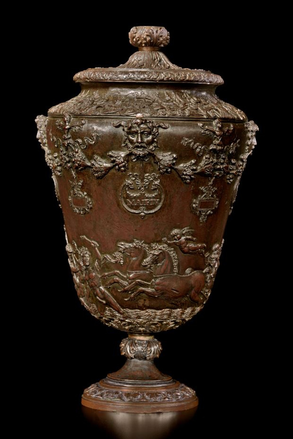 Vaso Gonzaga, Vaso di bronzo a forma di calice (scultura, opera isolata) di Alari Bonacolsi Pier Jacopo detto Antico (attribuito) - ambito mantovano (ultimo quarto XV)