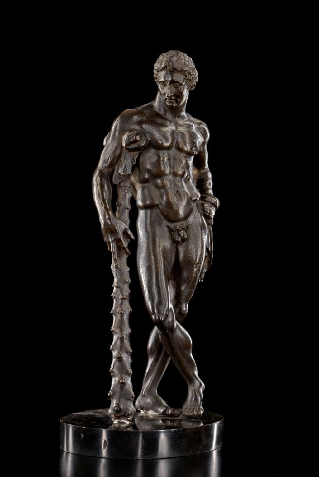 Ercole con la clava, Ercole con la clava (scultura - bronzetto, opera isolata) di Alari Bonacolsi Pier Jacopo detto Antico (attribuito) - ambito mantovano (fine/ fine XV)