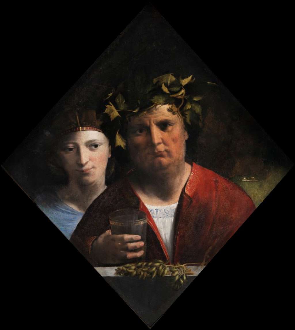 L'Ebbrezza (Figura allegorica), L'Ebbrezza (Figure allegoriche) (dipinto - olio su tavola, elemento d'insieme) di Luteri Giovanni detto Dosso Dossi (attribuito) - ambito ferrarese (primo quarto XVI)