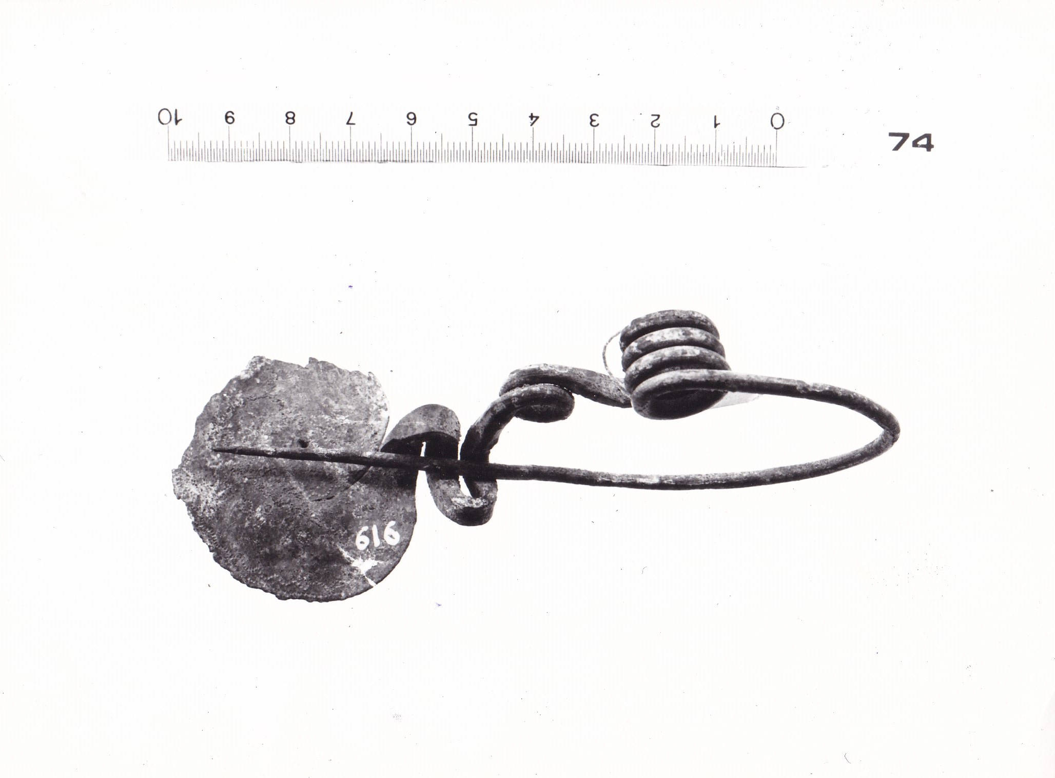 fibula ad arco serpeggiante e staffa a disco - FASE TERNI II (inizio Età del ferro I)