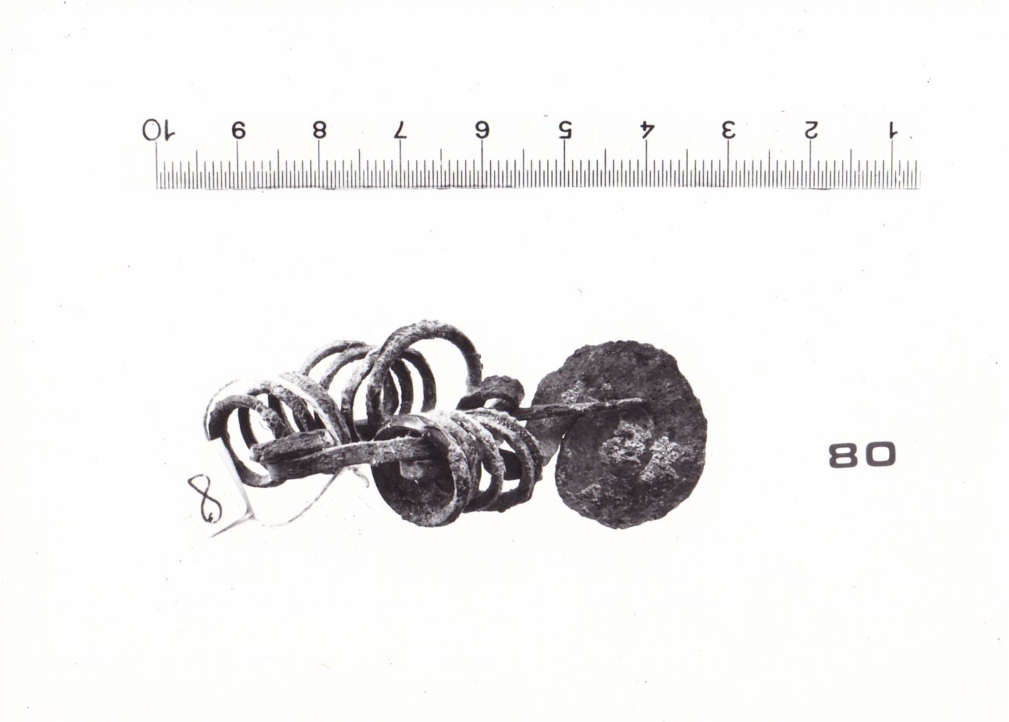 fibula ad arco serpeggiante e staffa a disco - FASE TERNI I (fine Età del Bronzo finale)