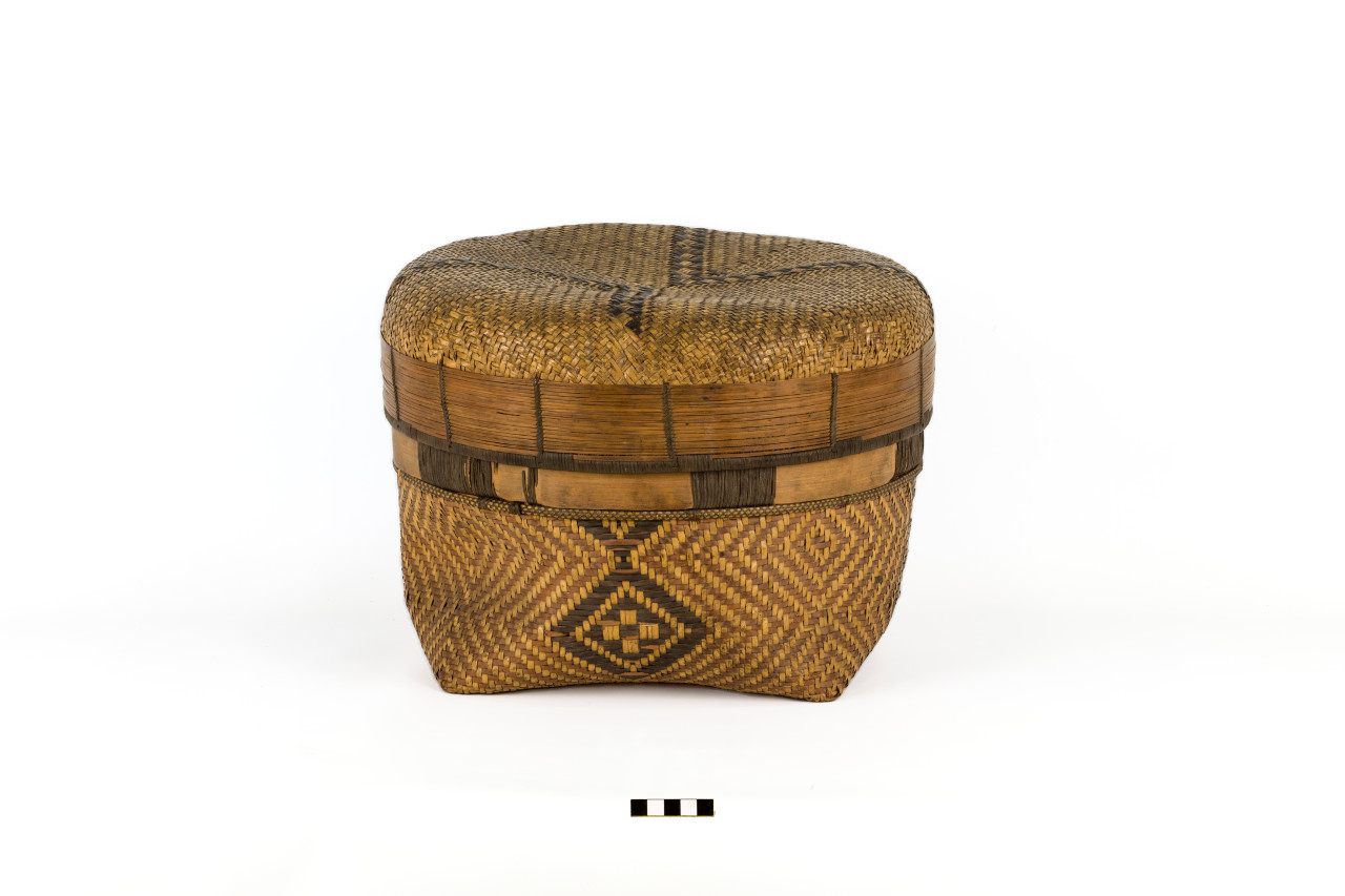 Paniere con coperchio, ARREDI E SUPPELLETTILI/ CONTENITORI, RECIPIENTI E OGGETTI DI USO DOMESTICO - Bayanzi