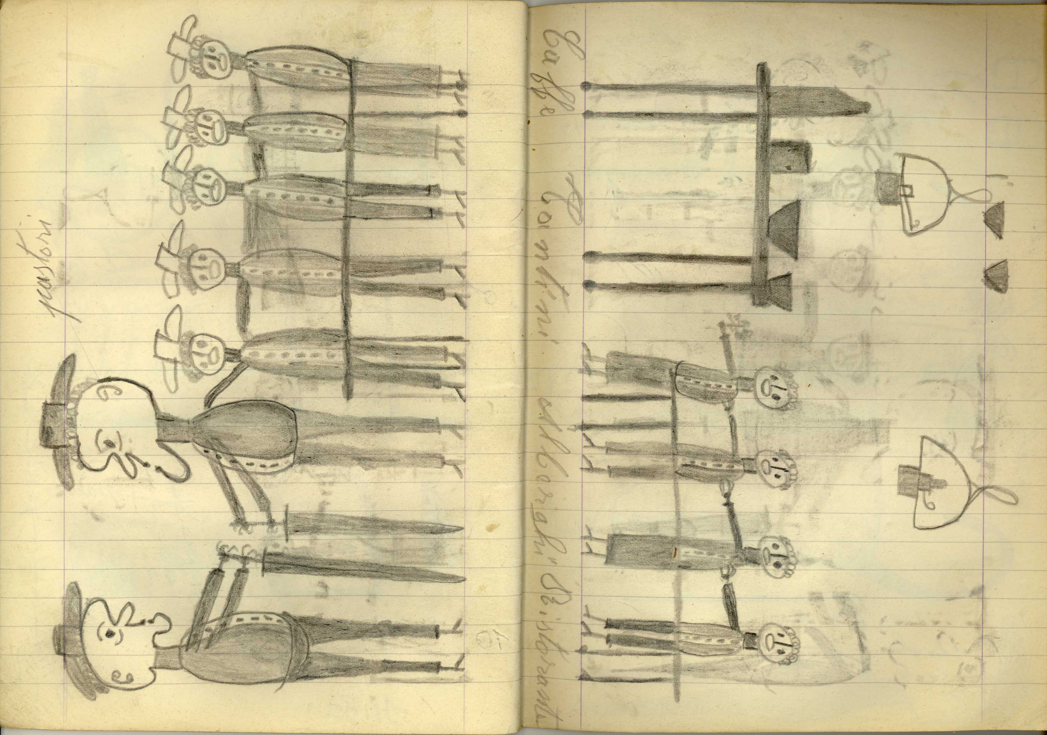 Senza Titolo, Quaderno di disegni (1) (taccuino di disegni, insieme) di Sopetti, Luigi - ambito manicomiale (inizio XX secolo)