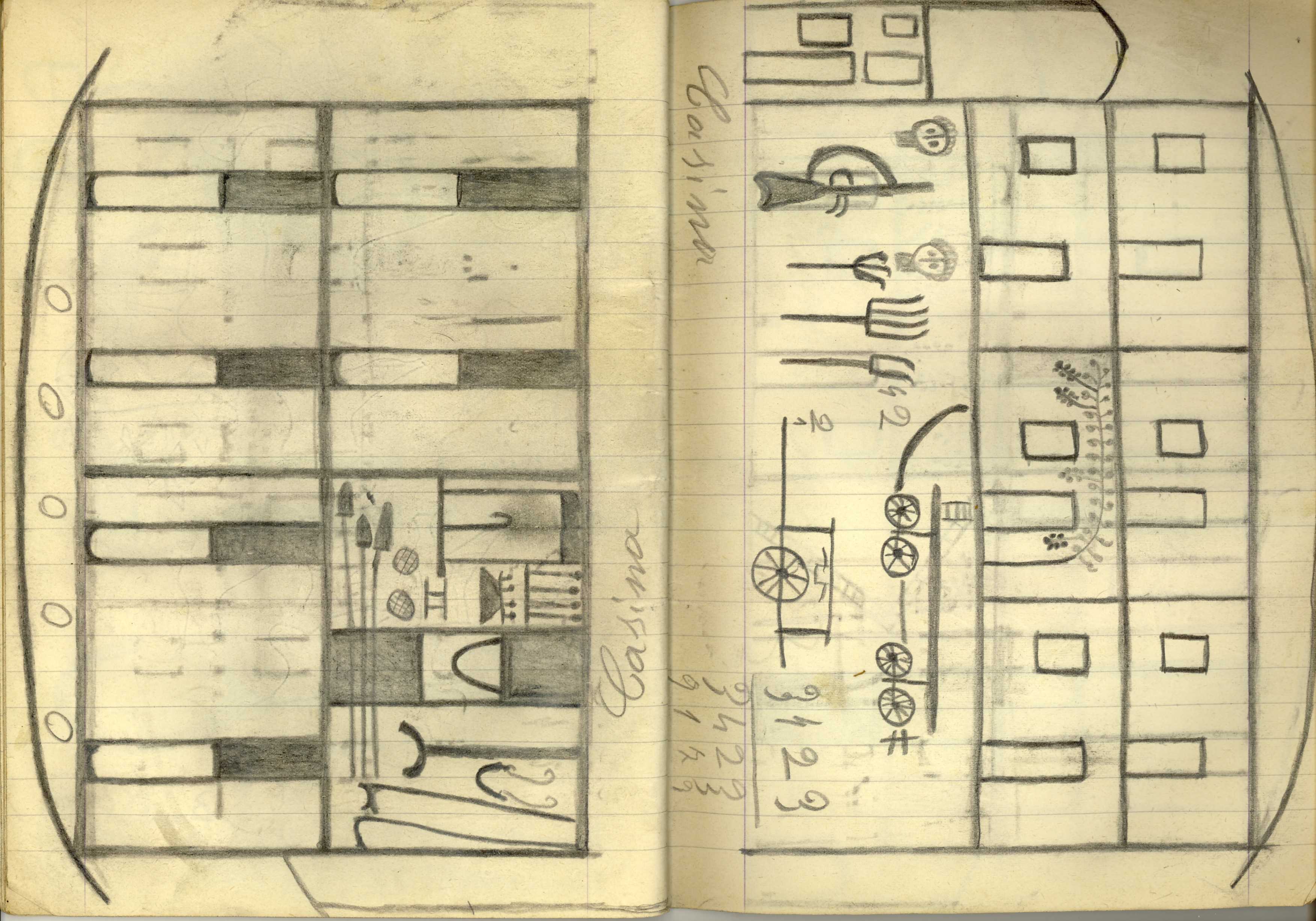 Senza Titolo, Quaderno di disegni (1) (taccuino di disegni, insieme) di Sopetti, Luigi - ambito manicomiale (inizio XX secolo)
