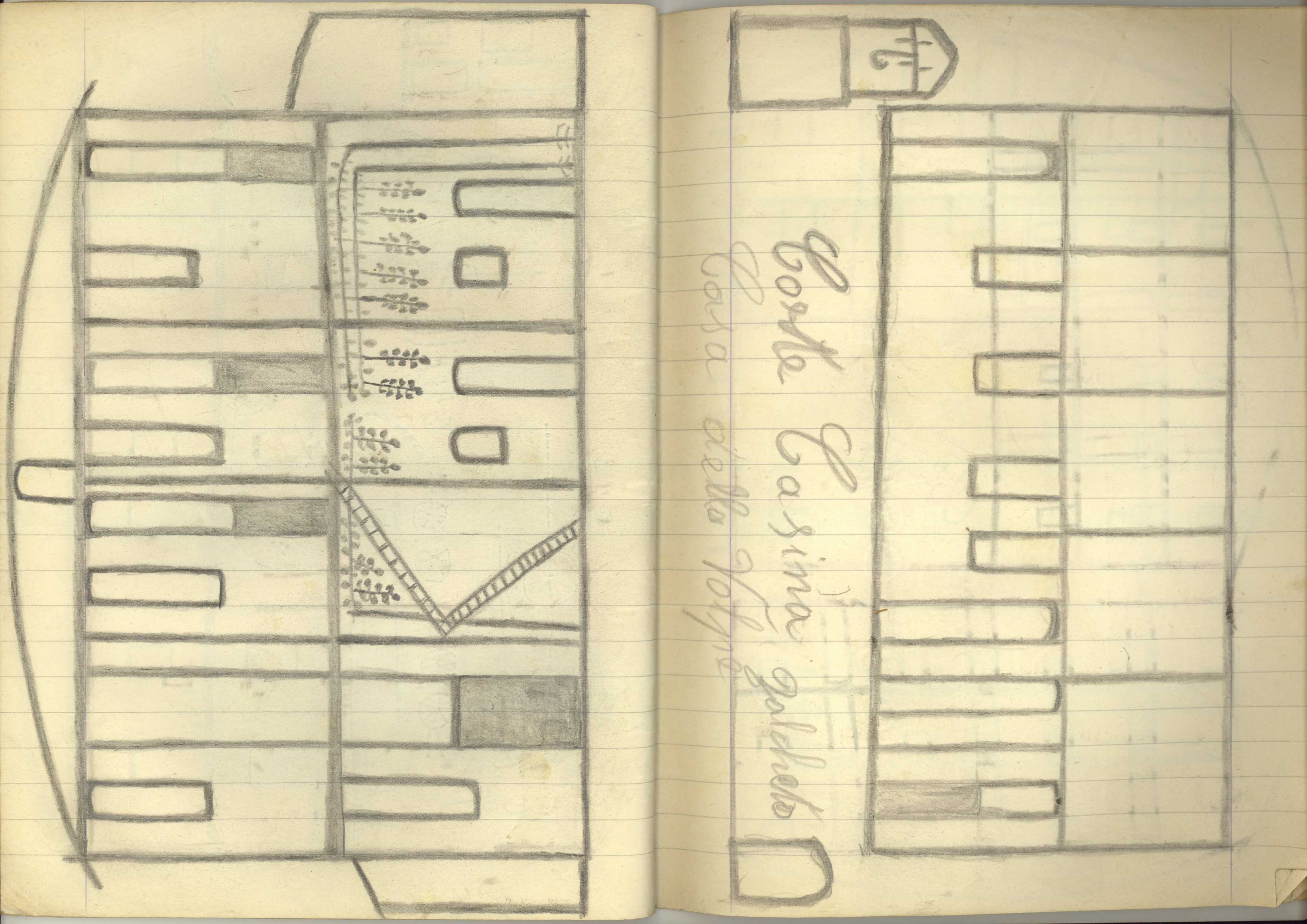Senza Titolo, Quaderno di disegni (1) (taccuino di disegni) di Sopetti, Luigi - ambito manicomiale (inizio XX secolo)