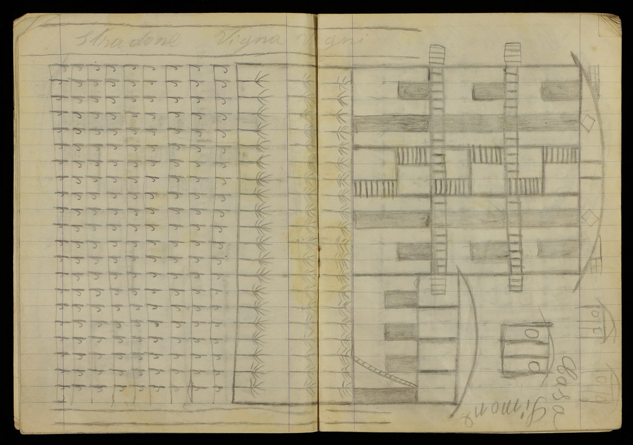 Senza Titolo, Quaderno di disegni (3) (taccuino di disegni, elemento d'insieme) di Sopetti, Luigi - ambito manicomiale (inizio XX)