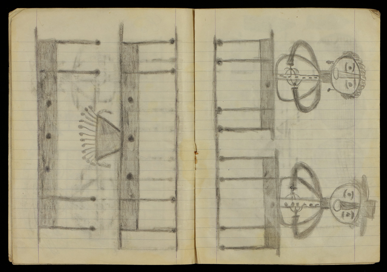 Senza Titolo, Quaderno di disegni (3) (taccuino di disegni, elemento d'insieme) di Sopetti, Luigi - ambito manicomiale (inizio XX)