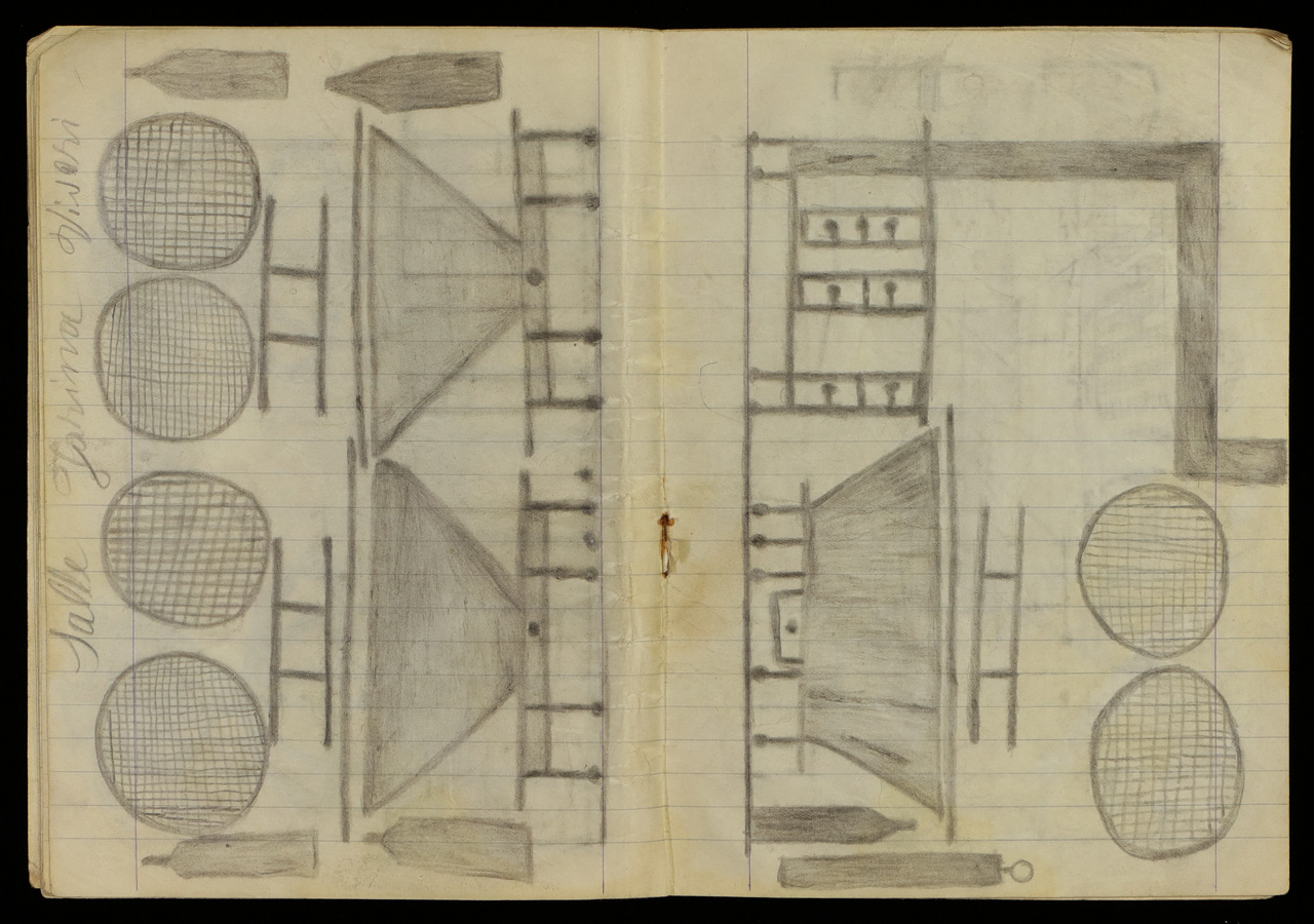 Senza Titolo, Quaderno di disegni (3) (taccuino di disegni, elemento d'insieme) di Sopetti, Luigi - ambito manicomiale (inizio XX)