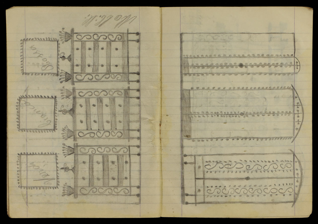 Senza Titolo, Quaderno di disegni (3) (taccuino di disegni, elemento d'insieme) di Sopetti, Luigi - ambito manicomiale (inizio XX)