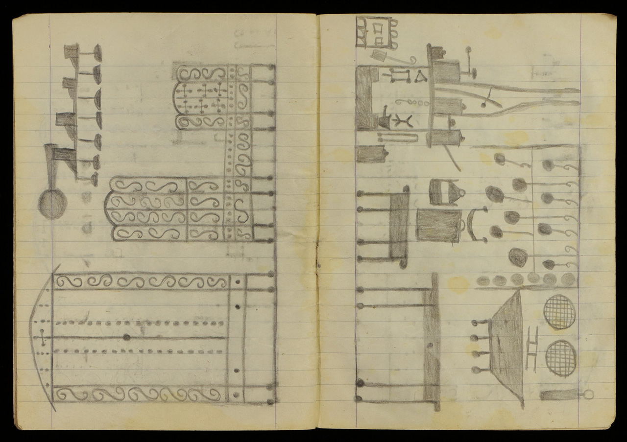 Senza Titolo, Quaderno di disegni (3) (taccuino di disegni, elemento d'insieme) di Sopetti, Luigi - ambito manicomiale (inizio XX)