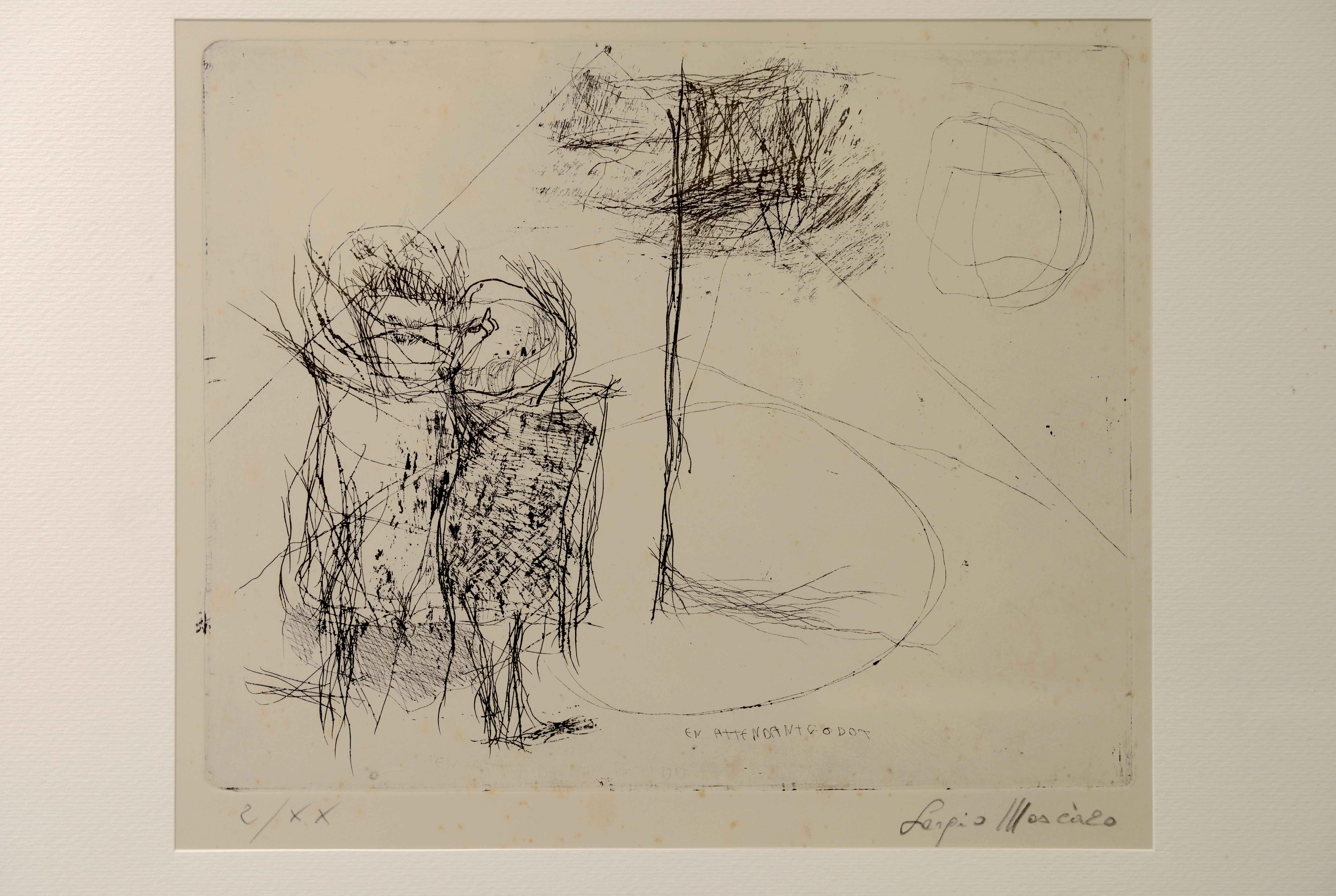 En attendant Godot (incisione) di Mascaro, Sergio (sec. XX)