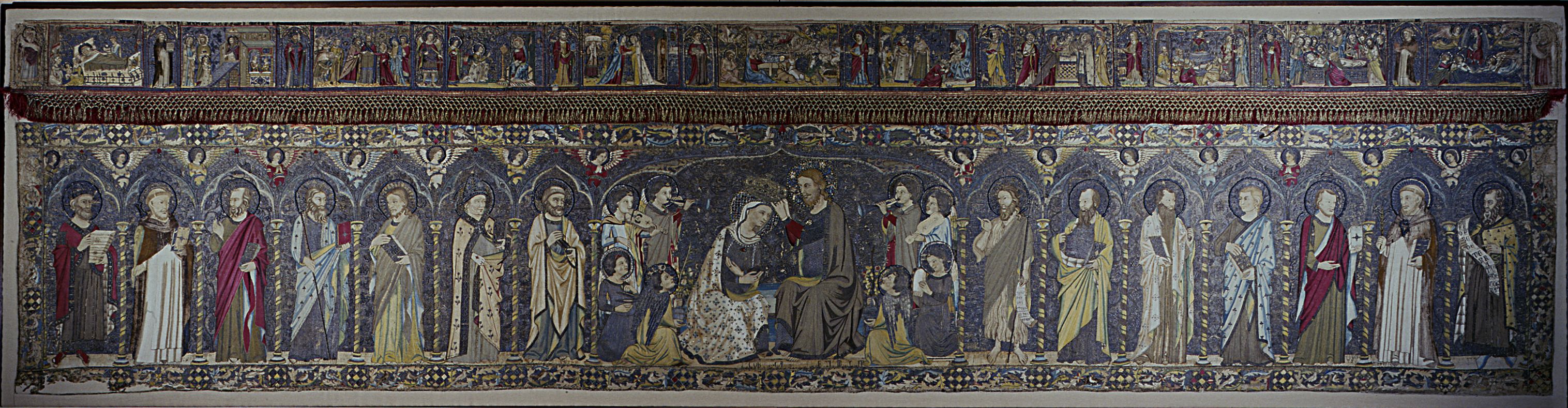 Incoronazione della Vergine e santi, Storie della Vergine (paliotto) di Jacopo Cambi (sec. XIV)