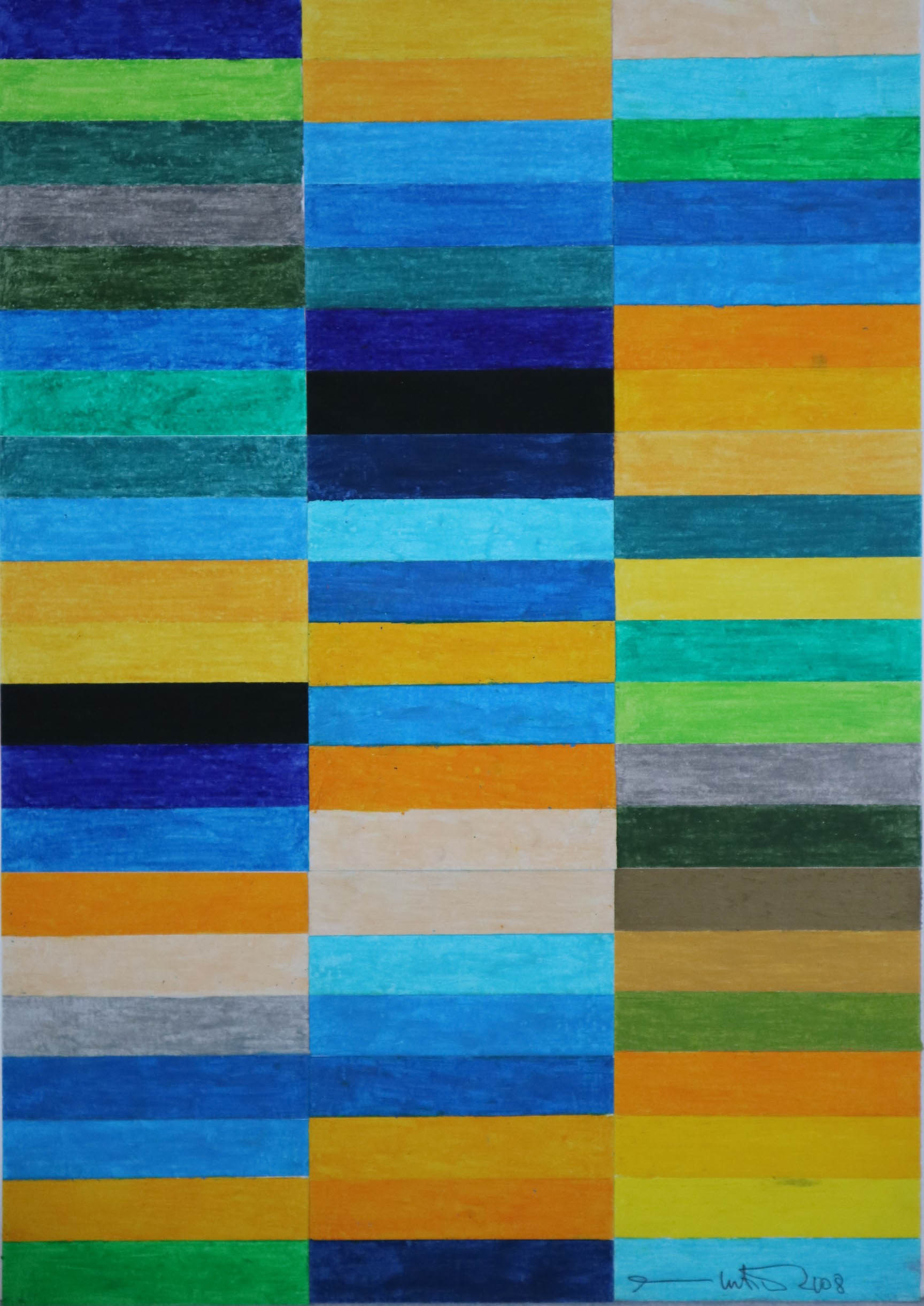 Teoria dei Colori 9 (disegno) di Nitsch, Hermann - Fondazione Morra (sec. XXI)