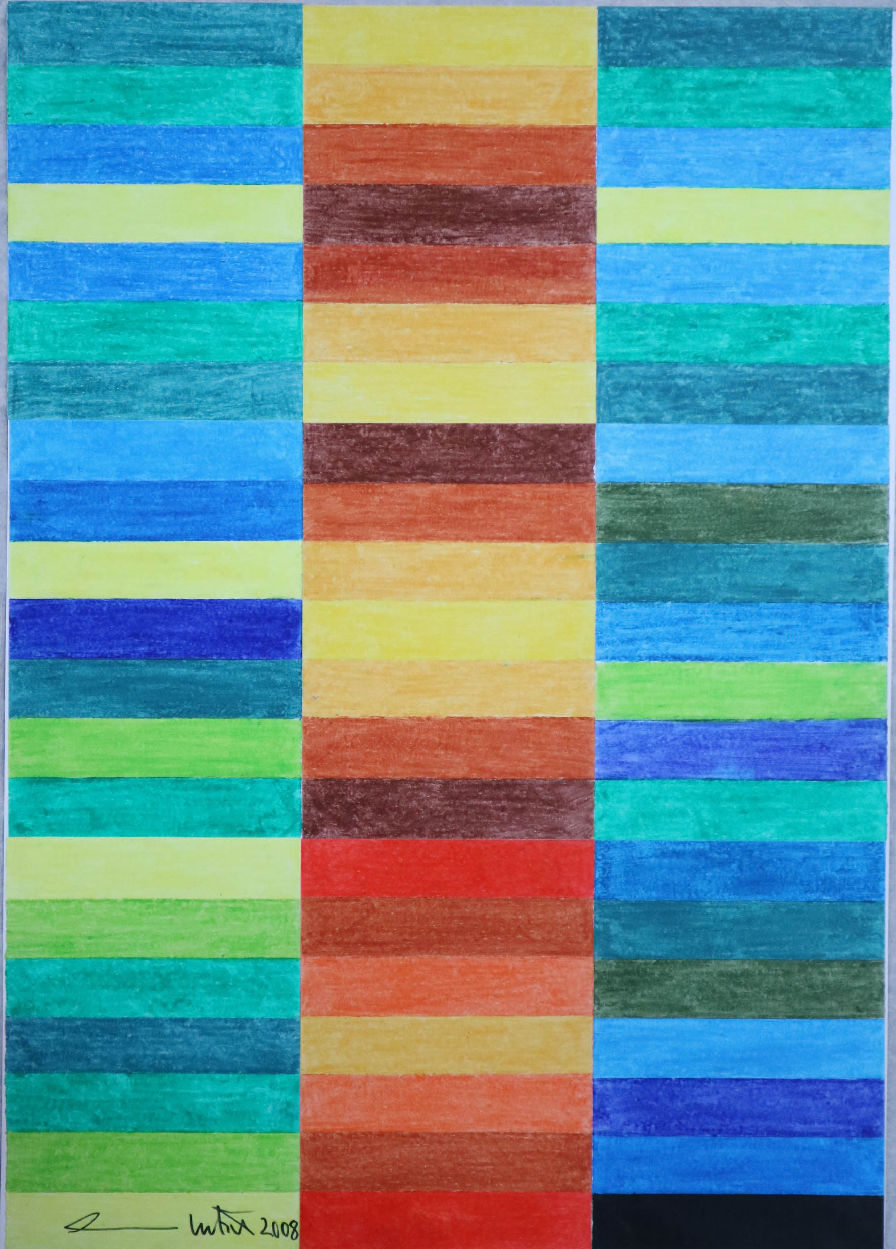 Teoria dei colori 18 (disegno) di Nitsch, Hermann - Fondazione Morra (sec. XXI)