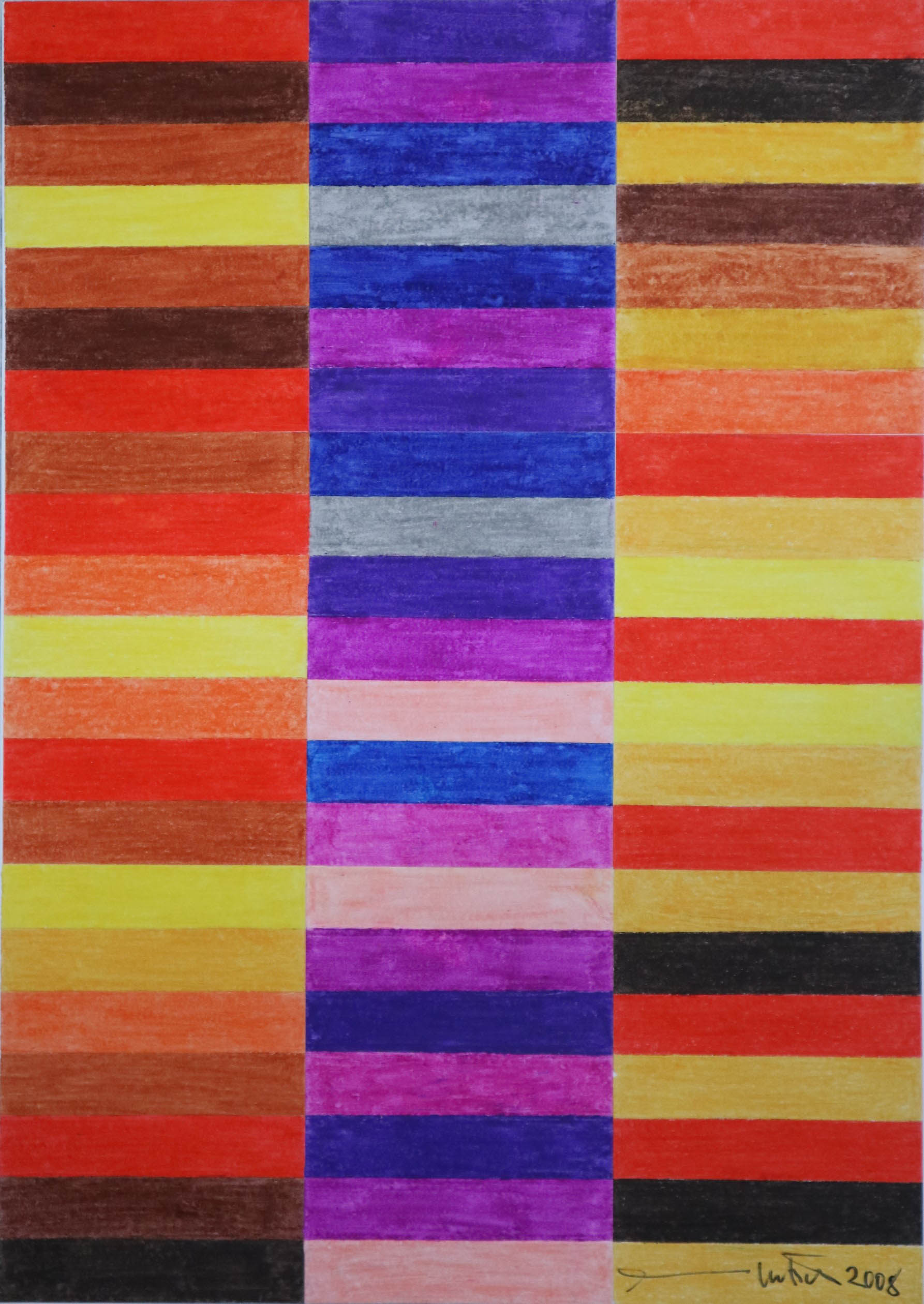 Teoria dei colori 21 (disegno) di Nitsch, Hermann - Fondazione Morra (sec. XXI)