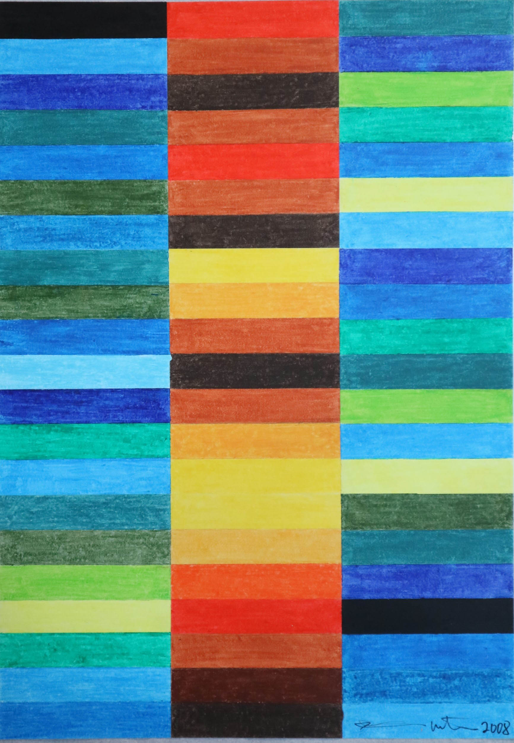 Teoria dei Colori 22 (disegno) di Nitsch, Hermann - Fondazione Morra (sec. XXI)