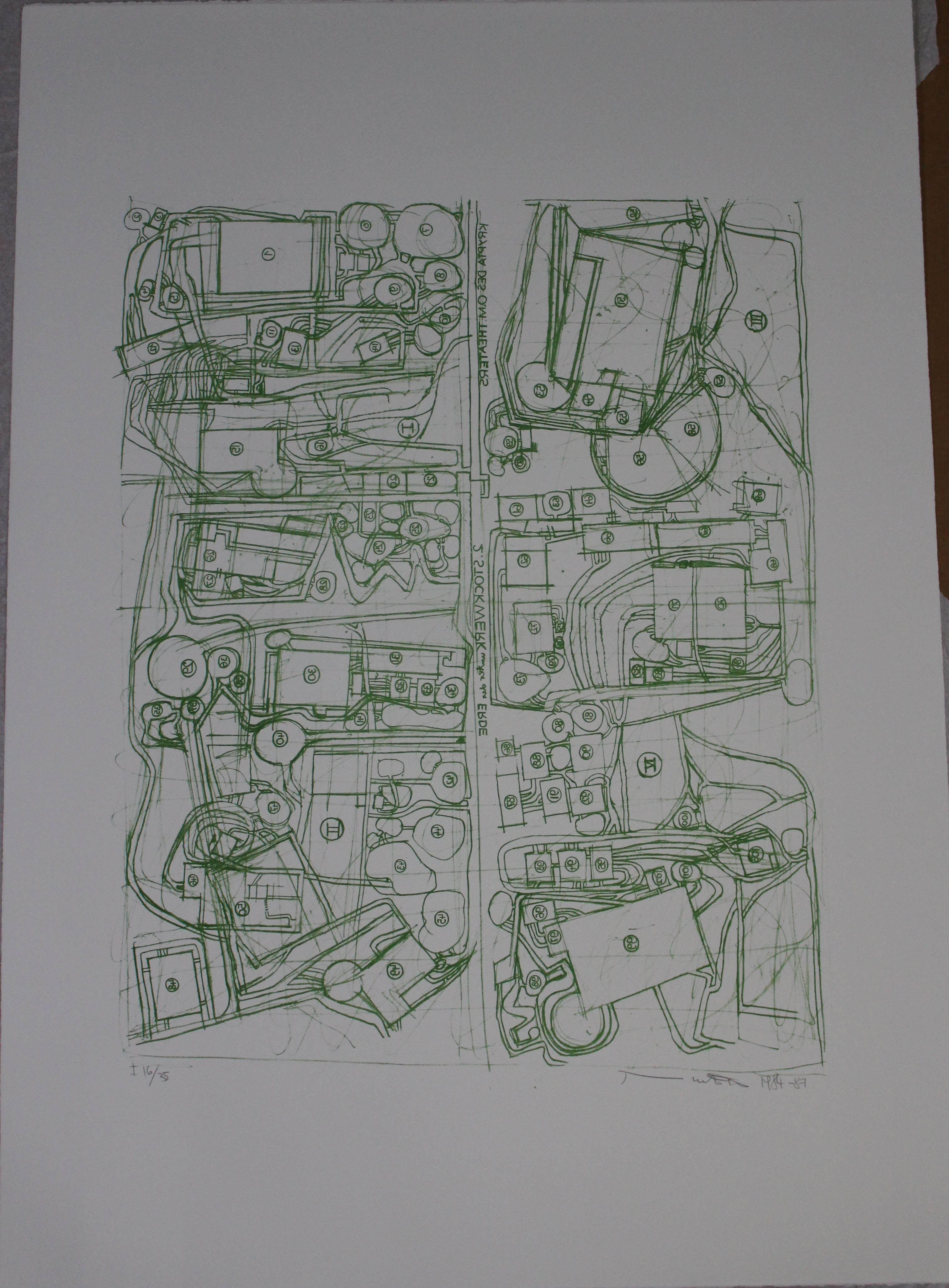 2nd storey under the earth: crypt of the O.M. Theatre, Terra (stampa) di Hermann Nitsch - ambito viennese (XX sec)