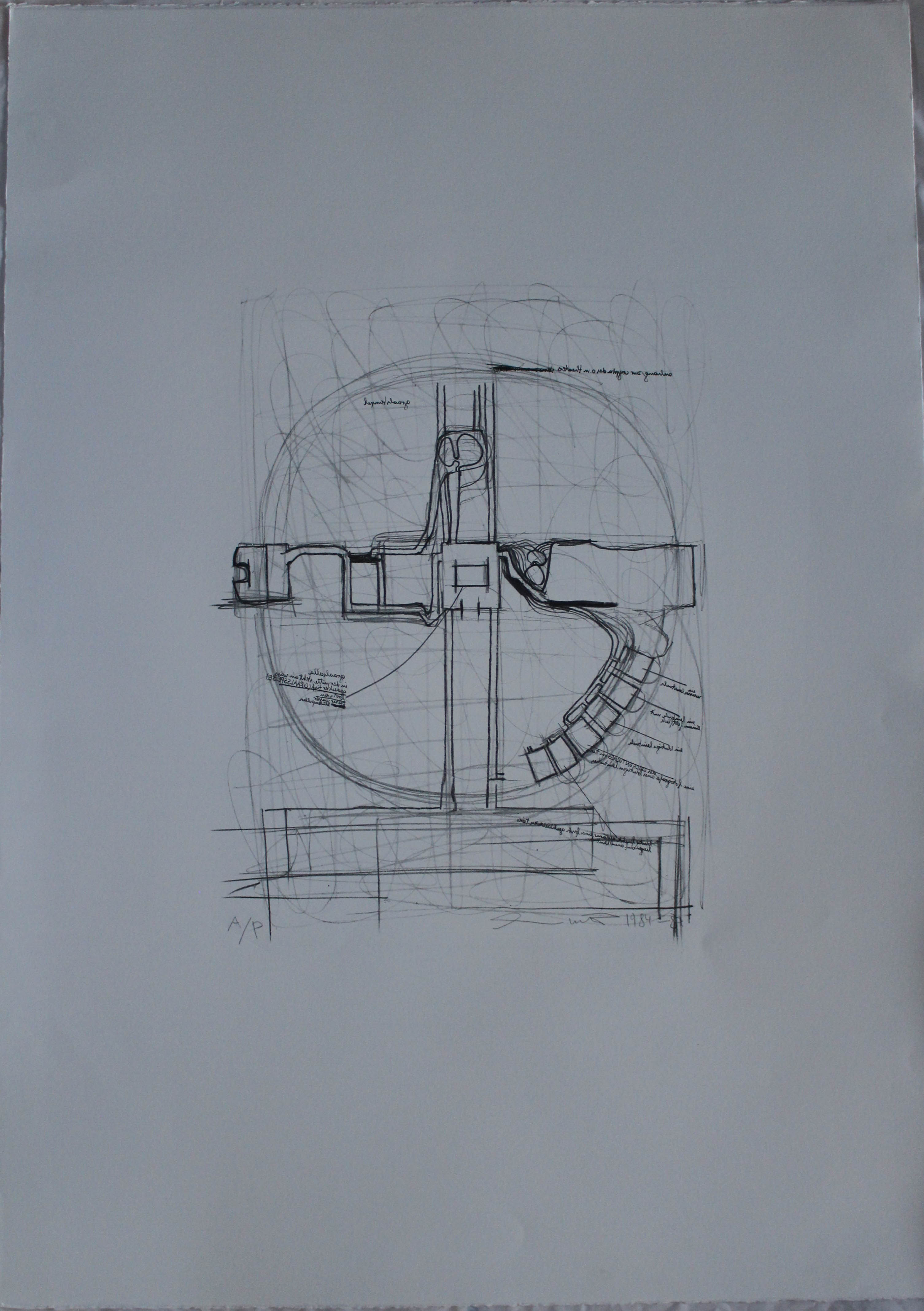 senza titolo, prove d'autore (A/P) (litografia) di Nitsch, Hermann - Atelier Nitsch Prinzendorf (sec. XX)