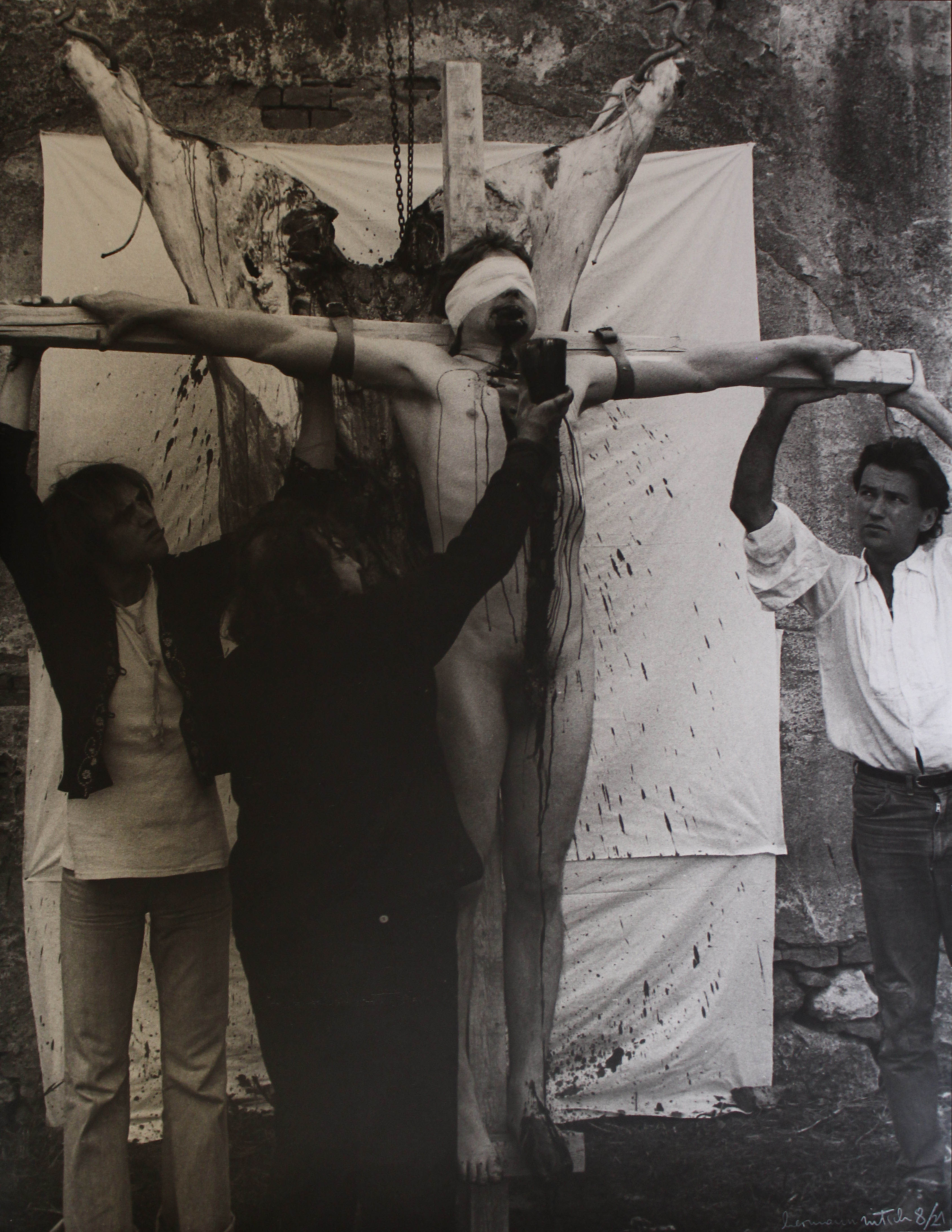 Hermann Nitsch, attori, animali (positivo) di Nitsch, Beate (seconda metà XX)