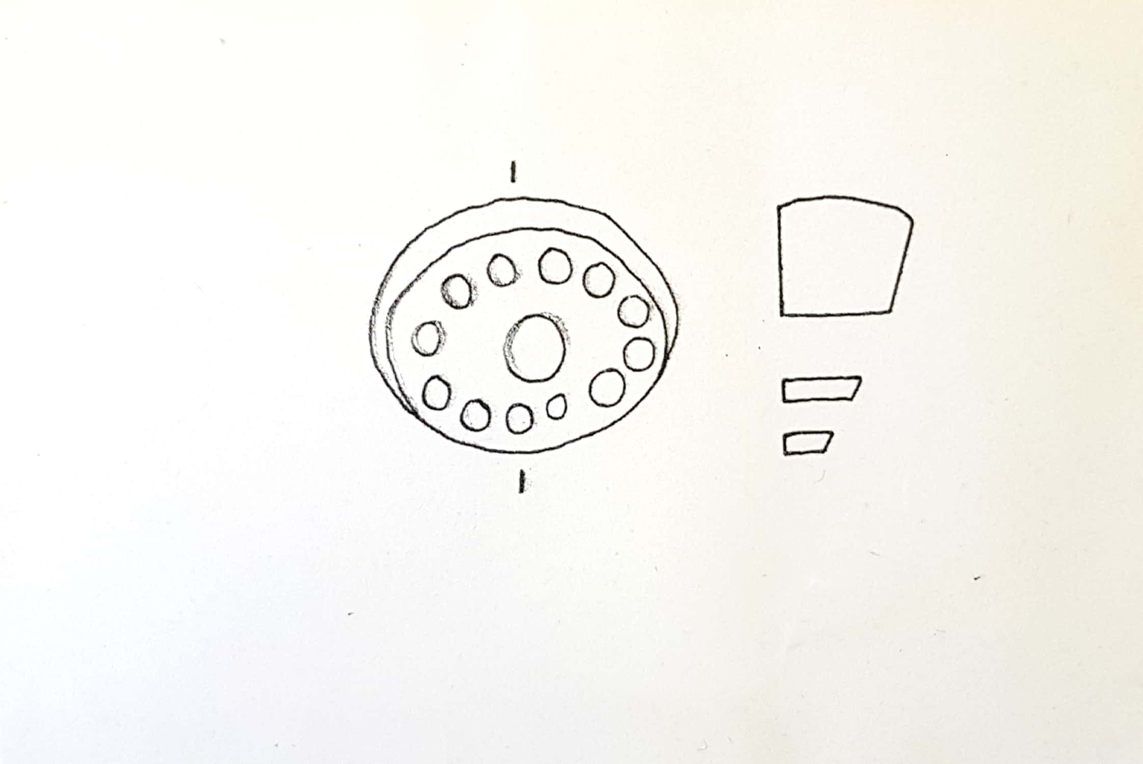 fibula/ ad arco rivestito (ultimo quarto VIII sec. a. C)