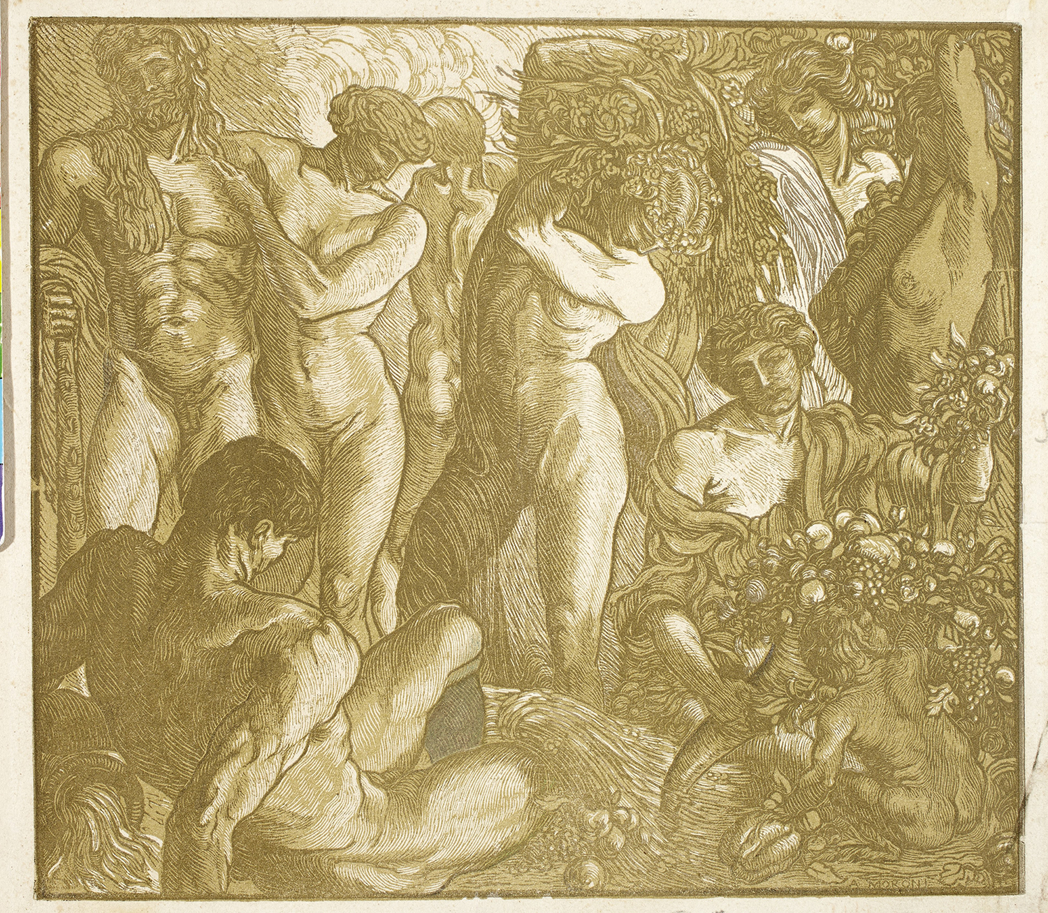 La Cornucopia, Allegoria dell'abbondanza (stampa) di Moroni Antonello (primo quarto XX)