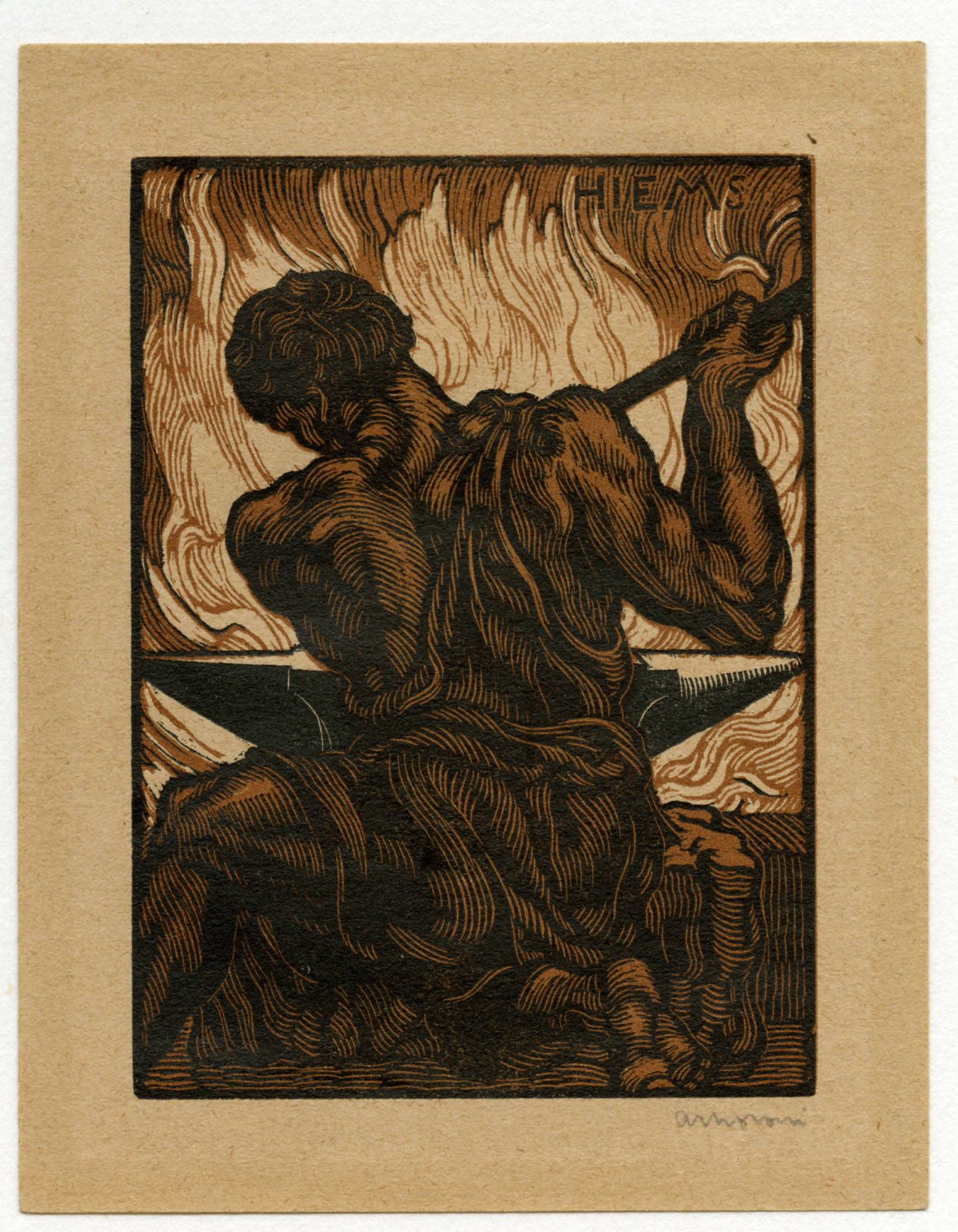 Inverno, Allegoria dell'Inverno (stampa, serie) di Moroni Antonello (prima metà XX)