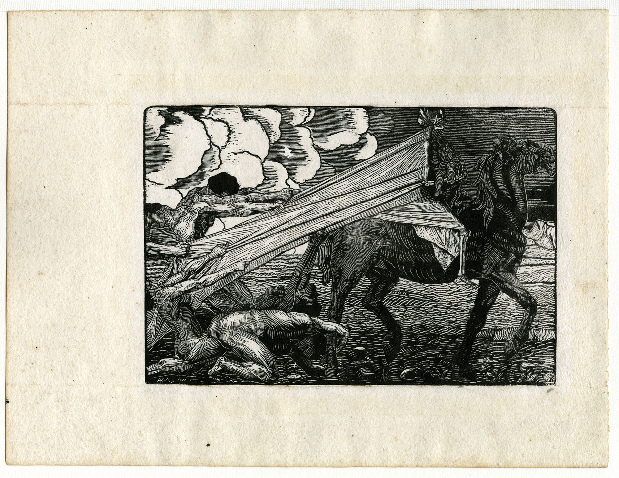 Trionfo della morte, Allegoria della morte (stampa) di Moroni Antonello (primo quarto XX)