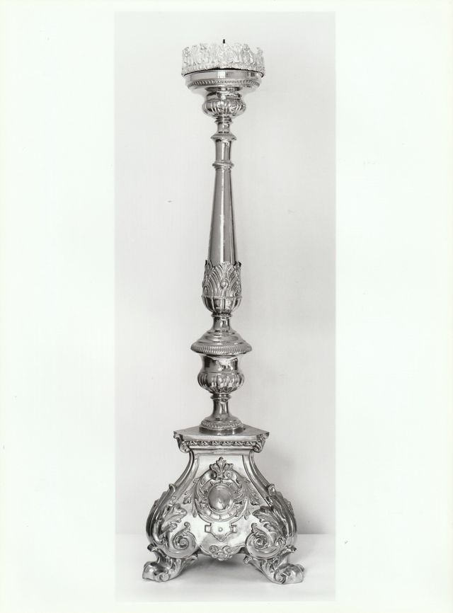 candelabro, serie - bottega molisana (fine/ metà XIX/ XIX)