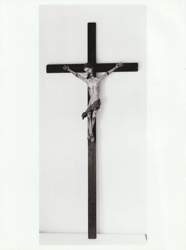 crocifisso processionale, opera isolata - bottega molisana (XVIII/ XIX)