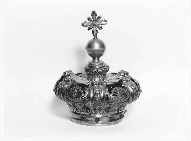 corona da statua, elemento d'insieme di Sisino, Gabriele - ambito napoletano (XIX)
