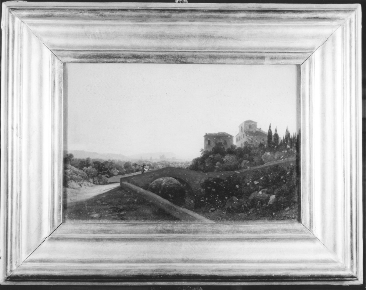 paesaggio con veduta di Firenze (dipinto) di MarkÃ² Carlo (sec. XIX)